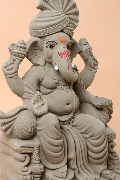 12" Lal Bagh Eco-Friendly Ganesh Idol