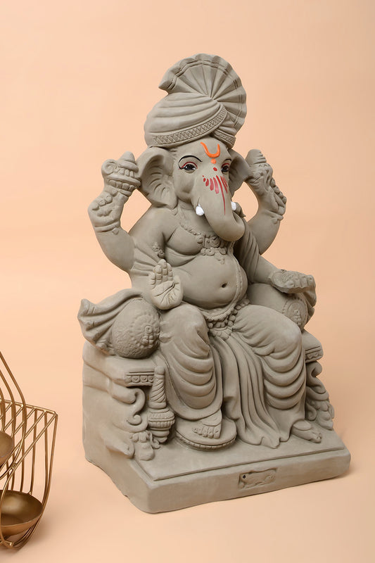 12" Lal Bagh Eco-Friendly Ganesh Idol
