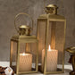 Set of 2 Iron Lantern and Candle Tealight Holder