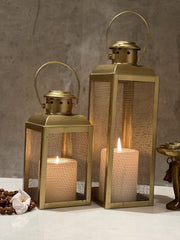 Iron Lanterns and Candle Tealight Holders (Set of 2)