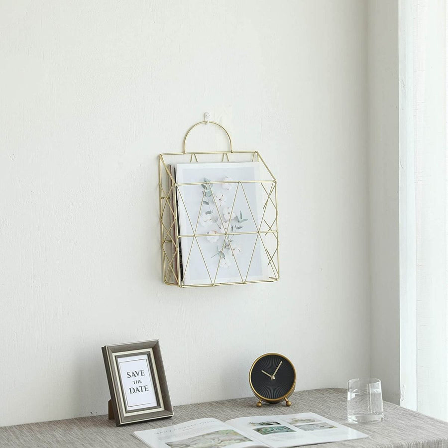 Wall Magazine Holder and Hanging File Organizer