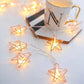 Rose Gold Star LED Light with 10 Lamps