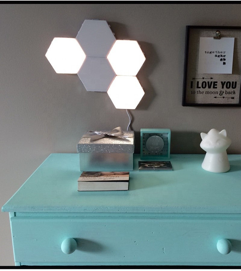 Quantum Touch Sensitive Light Modular Bedside Lamp White