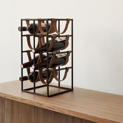 Metal Frame 8-Bottle Wine Rack