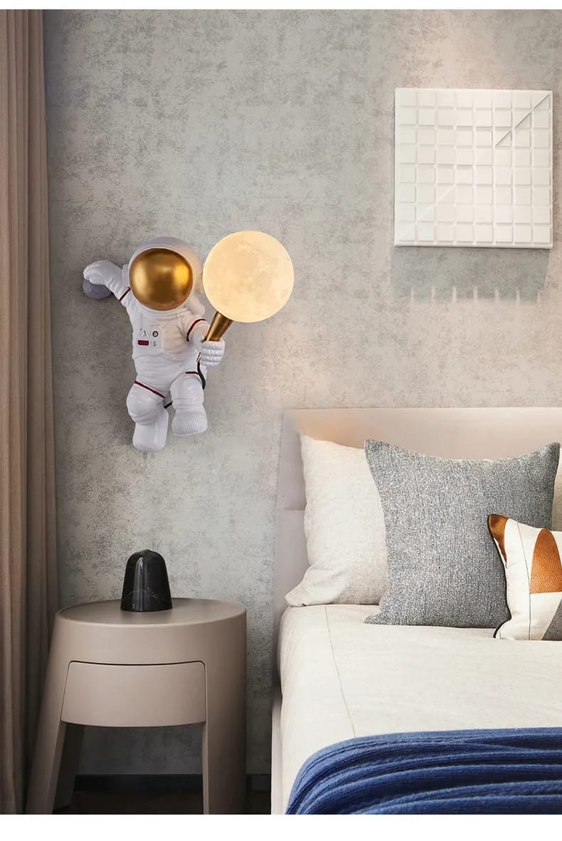 Resin Astronaut Led Wall Light