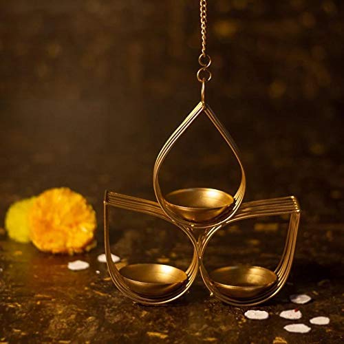 Metal Wall Sconce with Tealight Candles for Diwali Lighting Home Decoration